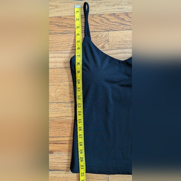 OGL Cotton Blend V-Neck Brami Built-In Bra Cami Black Small - Picture 5 of 10